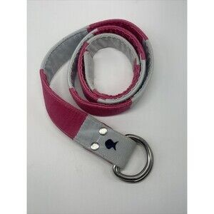 Maax Blue Fish River Corduroy Fabric Pink & Gray Belt Sz Sm New W/O Tags